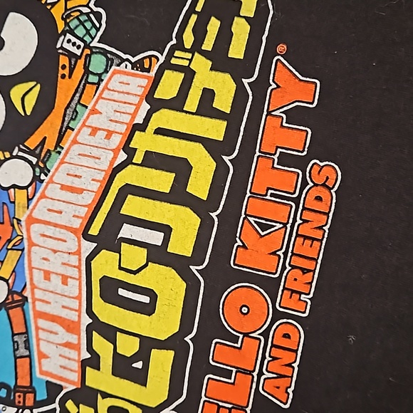 My Hero Academia Hello Kitty and Friends black graphic tee UNISEX Large - Picture 6 of 7